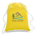 Small Colored 100% Cotton Drawstring Backpack - 1 Color (14"x18")